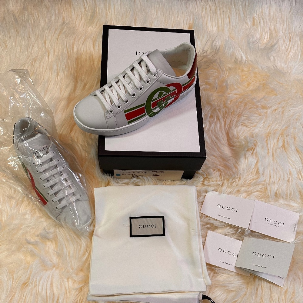 Gucci Women's Ace Interlocking G Logo Double GG - Picture 3 of 7